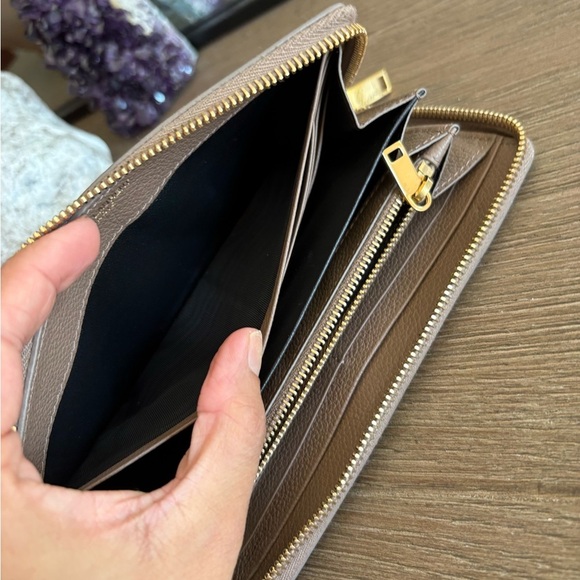 Saint Laurent Cassandra Leather Zip Around Wallet - Picture 13 of 15